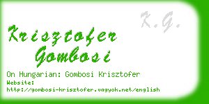 krisztofer gombosi business card